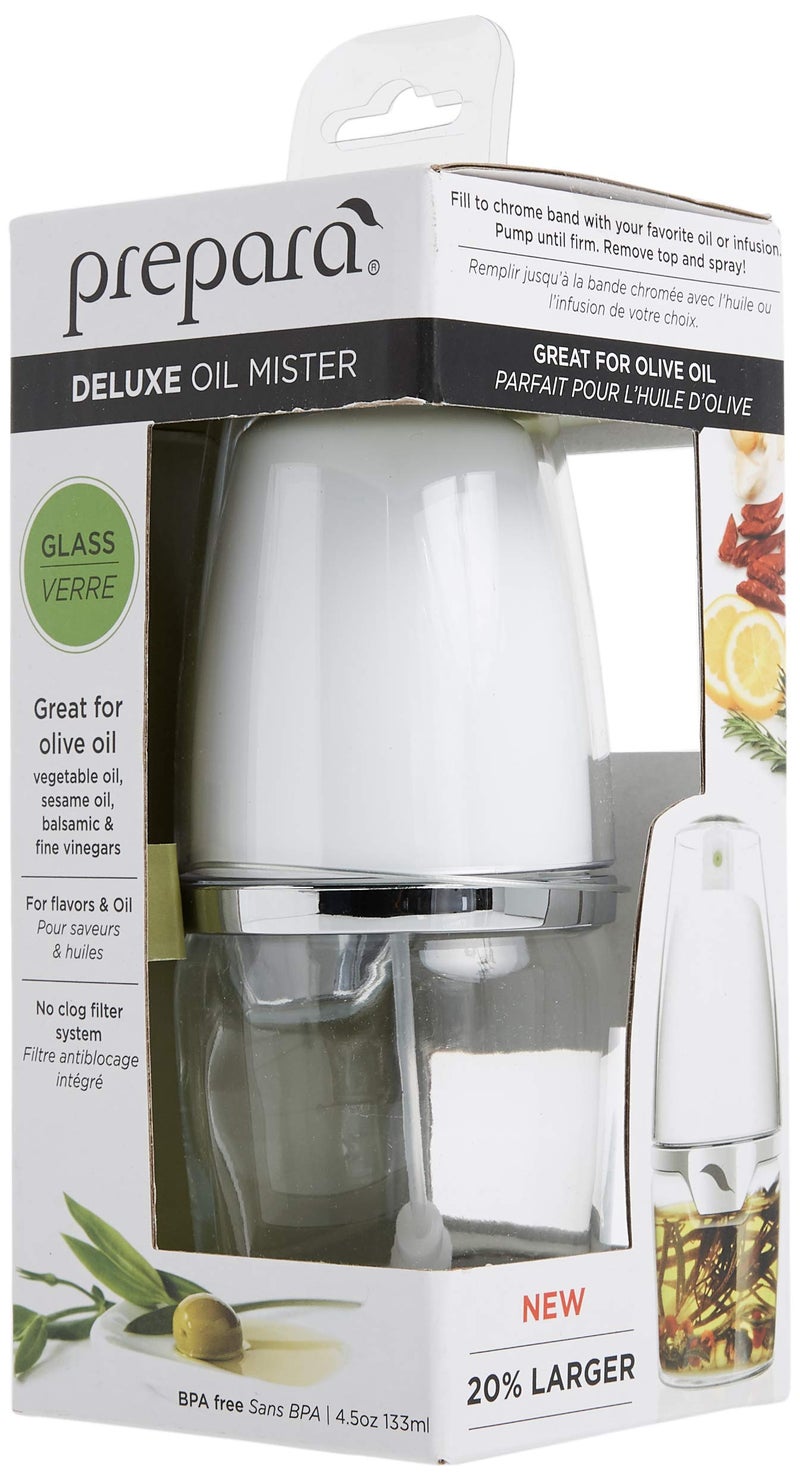 Prepara Deluxe Oil Mister, Chrome Band, White/Chrome - Image 4